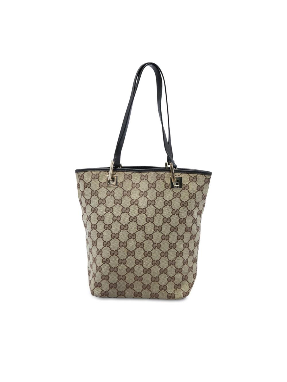 Gucci Gg Canvas Tote Pre-Loved Beige #362358G55B